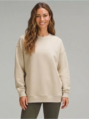 lululemon athletica Relaxed Crewneck Sweater in Light Beige